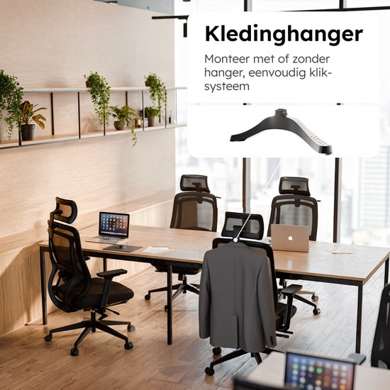 Roveo Ergonomische Bureaustoel - Office Gaming Chair - Volwassenen Game Stoel - Gamestoel - Zwart