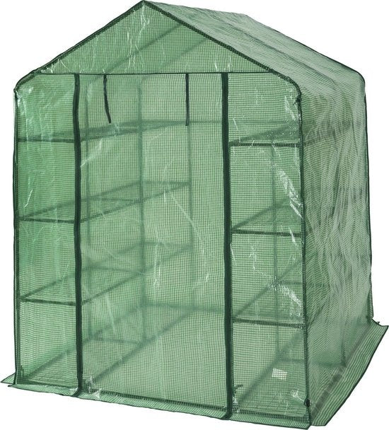 tectake® - Broeikas Hobbykas - Veel werkruimte - 143 x 143 x 195 cm - 401860