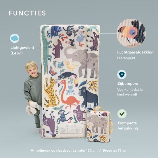 Stokke® JetKids™ Cloudsleeper - Reisematras 150 cm (Animal Family)