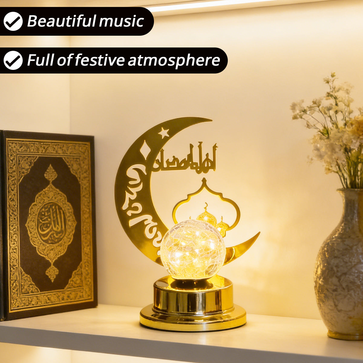 Ramadan Metalen Lamp - LED + Geluid