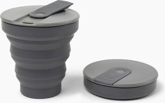 HUNU Cup - opvouwbare siliconen reisbeker - 235ml - BPA-vrij - lekvrij