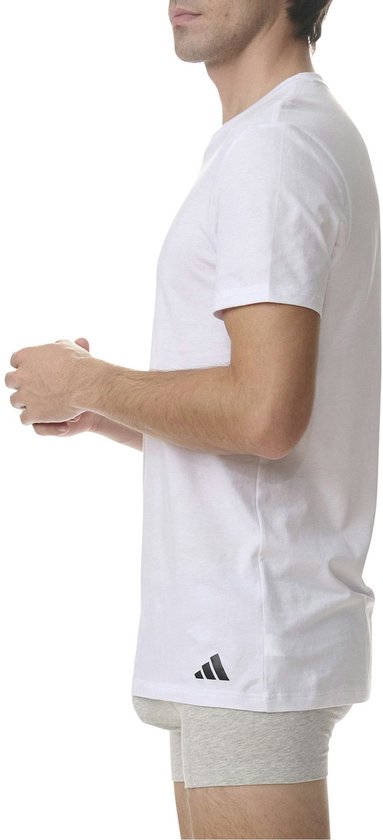 adidas Sportswear 3PK Crew Neck Shirt - Active Core Cotton - Onderbroek Mannen - 3x wit