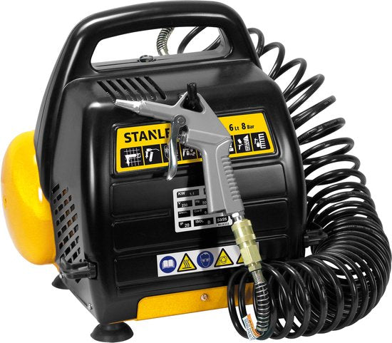STANLEY Compressor DN200/8/6 – Exclusief 6-delige Accessoire set