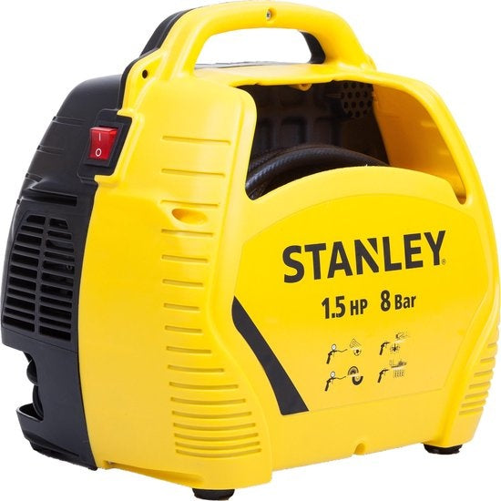 Stanley Luchtcompressor – 8 bar – 1100 W – 33,4 x 33 x 25,2 cm – Geel/Zwart