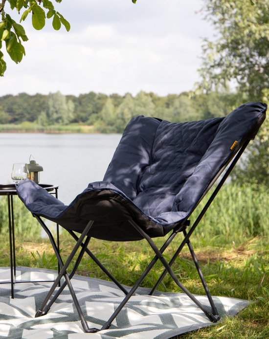 Bo-Camp - Industrial - Vlinderstoel - Himrod - L - Blauw