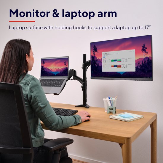 Trust Mara - Dubbele Monitor Arm - Monitor & Laptop