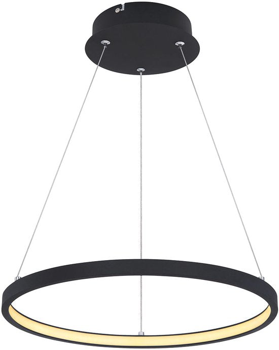 LED hanglamp met enkele ring | Ø 38,5cm | Zwart | Cirkelvormige hanglamp