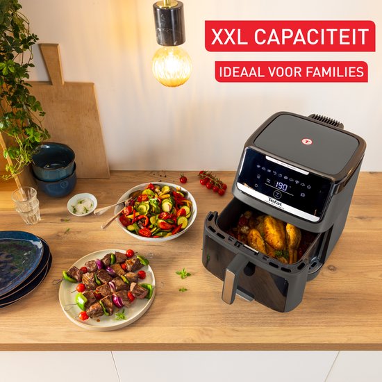 Tefal Easy Fry Silence XXL EY846H - Stille Airfryer XXL 7L - 1700W - 43 dB - 10 Programma's - 55% Sneller - Voor 8 Personen