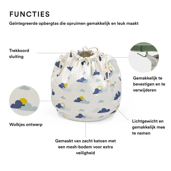 Stokke® MUtable™ V2 Katoenen Opbergtas - Clouds