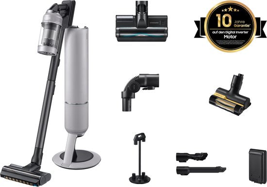 Draadloze steelstofzuiger - SAMSUNG BESPOKE AI Jet lite pet VS80F28ELP - 770 W - 280 AW - 60 min - 0,5 L - 86 dB - Grijs