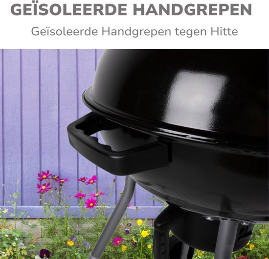 alpina Barbecue - Kogelbarbecue - BBQ - met Deksel - Ø 45 cm - Houtskool