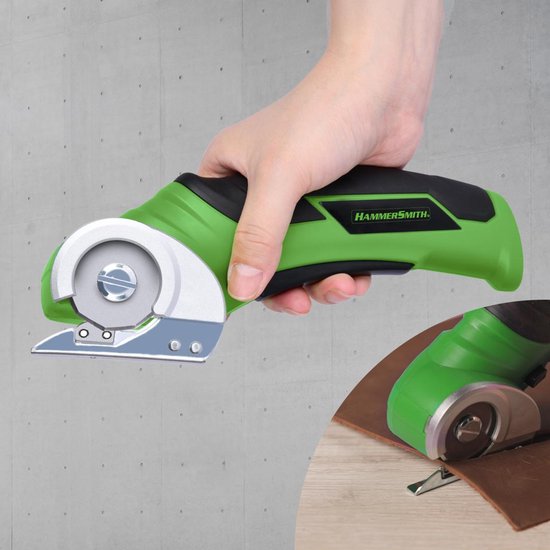 Hammersmith SharpSpin - Draadloze universele snijder - Elektrische schaar - Kartonsnijder - Rolmes - Accuschaar - Snijdt leer, PVC, tapijt, karton en meer