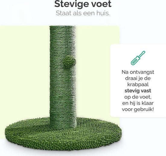 Gopets Krabpaal Katten - Cactus Krabpaal met Touw - Krabplank modern design - Krabmeubel met Speeltje - 65cm
