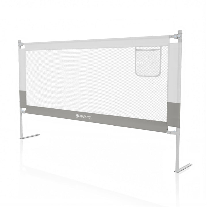 Juskys Jaron Bedhekje Voor Baby's - Grijs - Verstelbare Hoogte - 180 cm x 71-101 cm