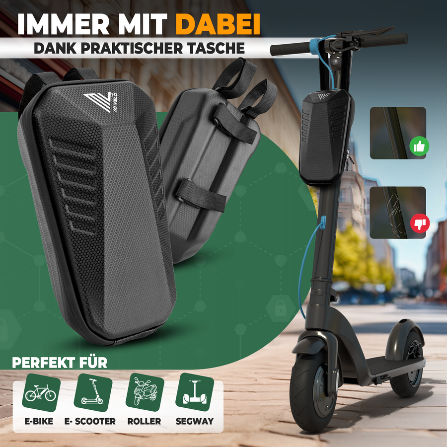 MIVELO Handboeienslot voor Fiets & E-scooter – Security Level 10 – Compact & Extra Sterk – Zwart – 30 x 5 x 2 cm