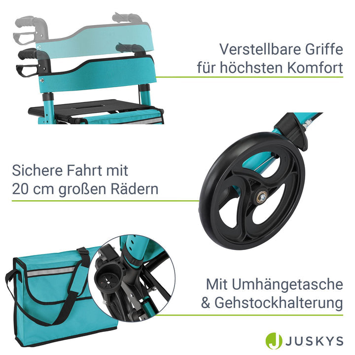 Aluminium Rollator Vital met Zitje – Lichtgewicht & Opvouwbaar