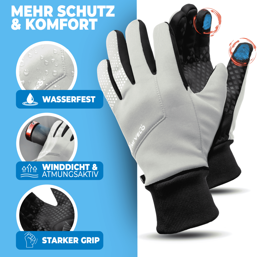 MiVelo Winddichte & Waterafstotende Fietshandschoenen - Unisex - Reflecterend - Maat XL