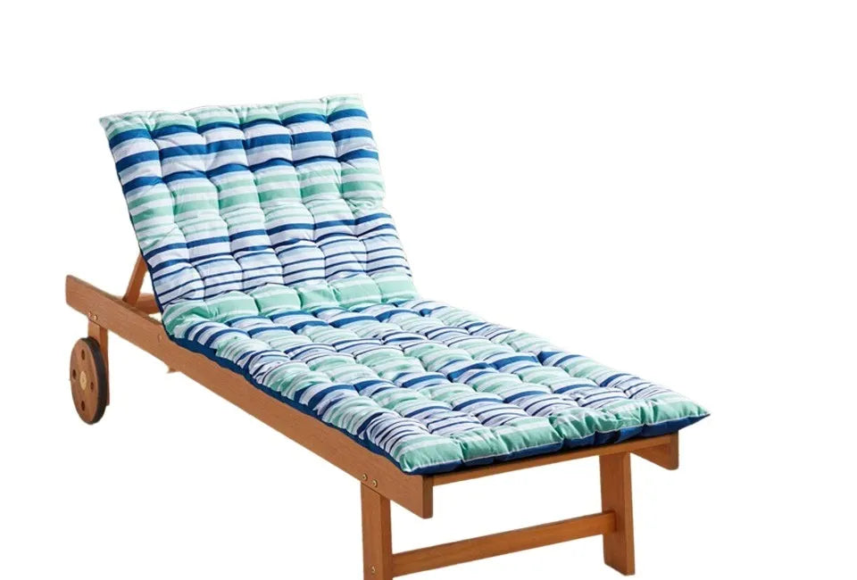 Home & Comfort draagbare ligmatras - Stripe Beach House Blue - comfortabel en makkelijk mee te nemen