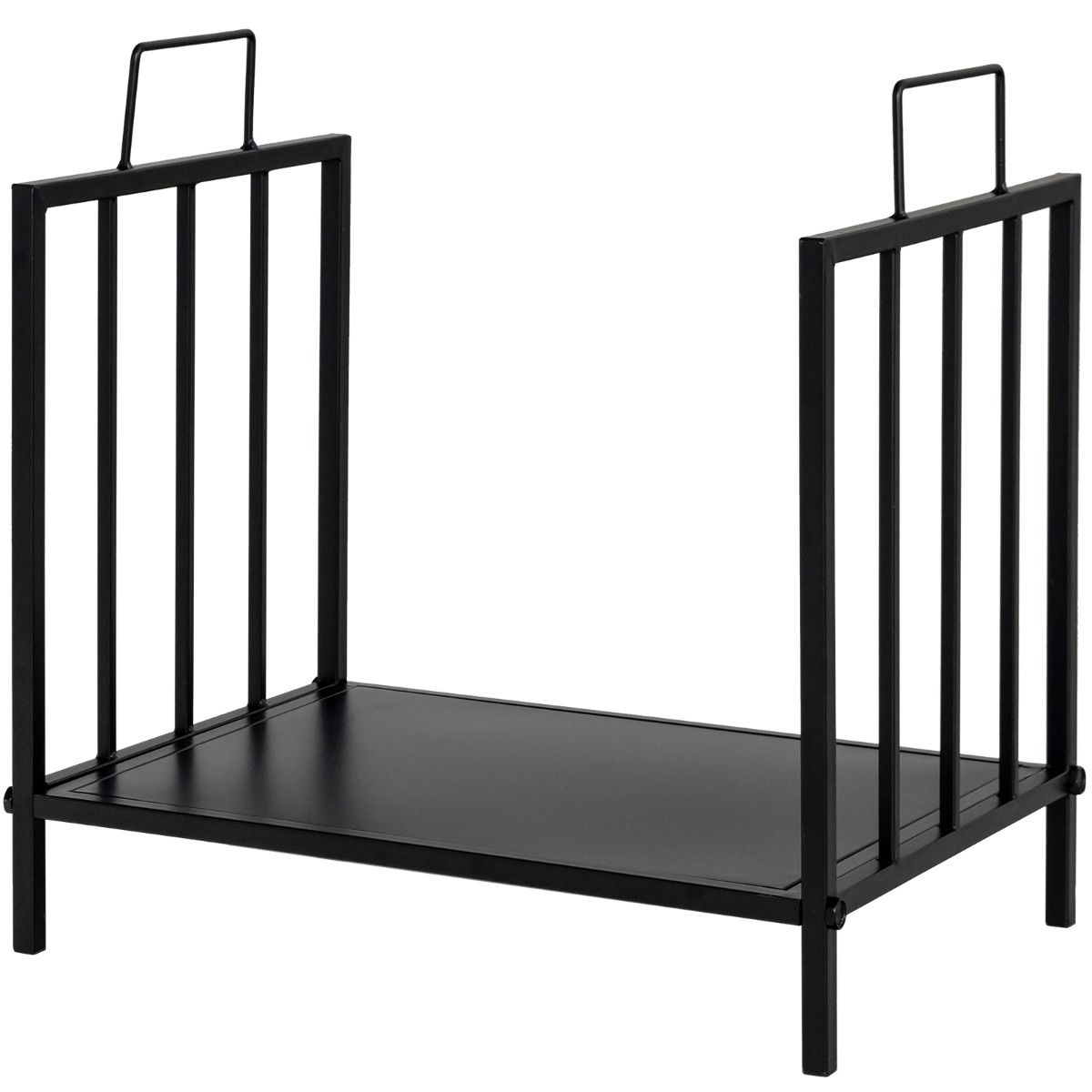 Coast Firewood Shelf Metal tot 50 kg veerkrachtige brandhoutplank brandhoutplank 46 x 31 x 46 cm zwart