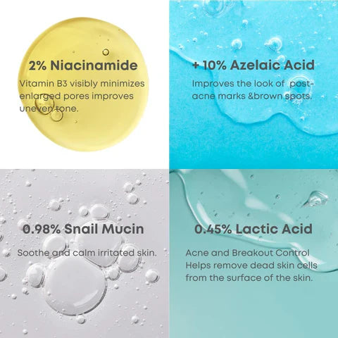 Nine Less A-Control 10% Azelaic Acid Serum – Intensieve Verzorging voor Onzuivere & Acnegevoelige Huid (2ml Sample)