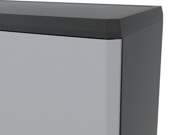 Keter Linear Opbergkast laag - 1 plank- 39x68x90cm - Zwart/Grijs