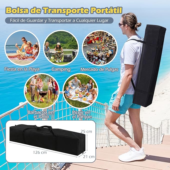 Coast Opvouwbare Partytent 3,95 × 3,95 m – Pop-Up Paviljoen met Ventilatiedak, 3 Hoogtestanden, UV-Bescherming & Draagtas – Grijs