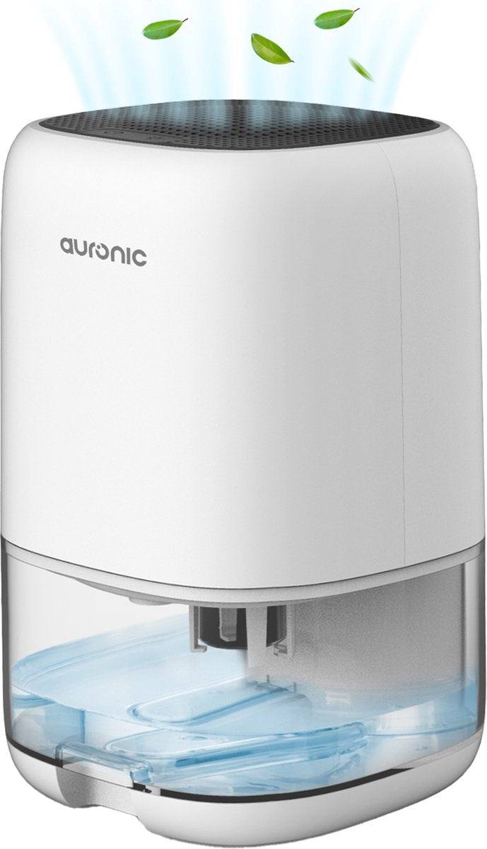 Auronic Luchtontvochtiger – 1L Reservoir, 450 ml per Dag, 40W – 25,6 x 15 x 15 cm – Wit