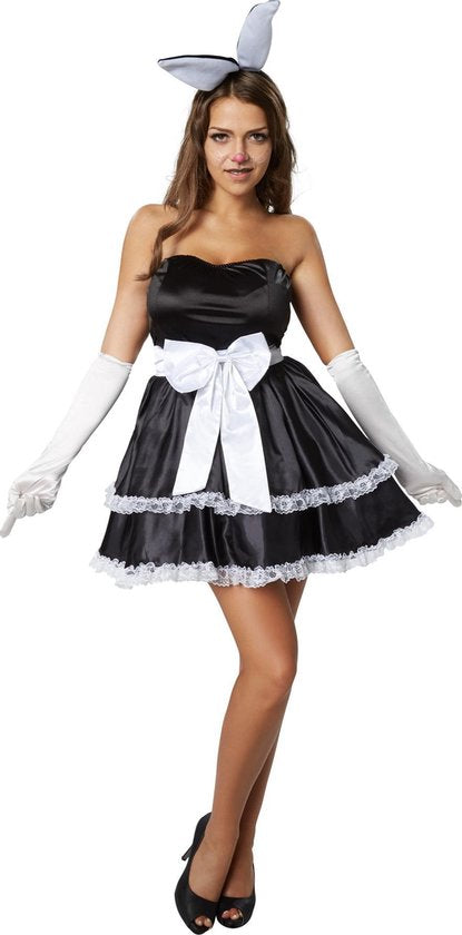 Dressforfun Hot bunny L - verkleedkleding kostuum halloween verkleden feestkleding carnavalskleding carnaval feestkledij partykleding - 302132