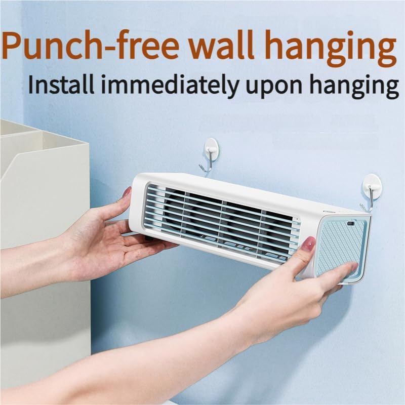 Breezmax Persoonlijke Luchtkoeler - 360° Draagbare Mini Airco met Afstandsbediening - 4000 mAh Oplaadbaar - 325 mm - Wit