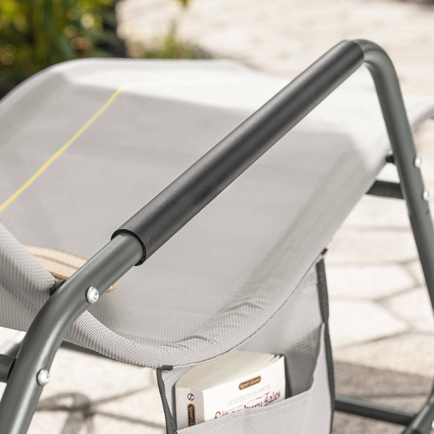 SoBuy Schommelstoel - met Zijtas - max 120kg - 145x84x57cm