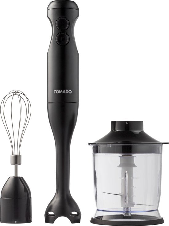 Tomado TSB3501B - Staafmixer set - Hakmolen - Garde - 350W - 2 snelheden - Zwart