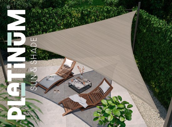 Platinum Sun & Shade - Coolfit - Schaduwdoek – Vierkant - 500x500cm – Zwart – 5 jaar garantie - 95% UV protectie – Sterk geweven 285 g/m² - Hoge kleurechtheid