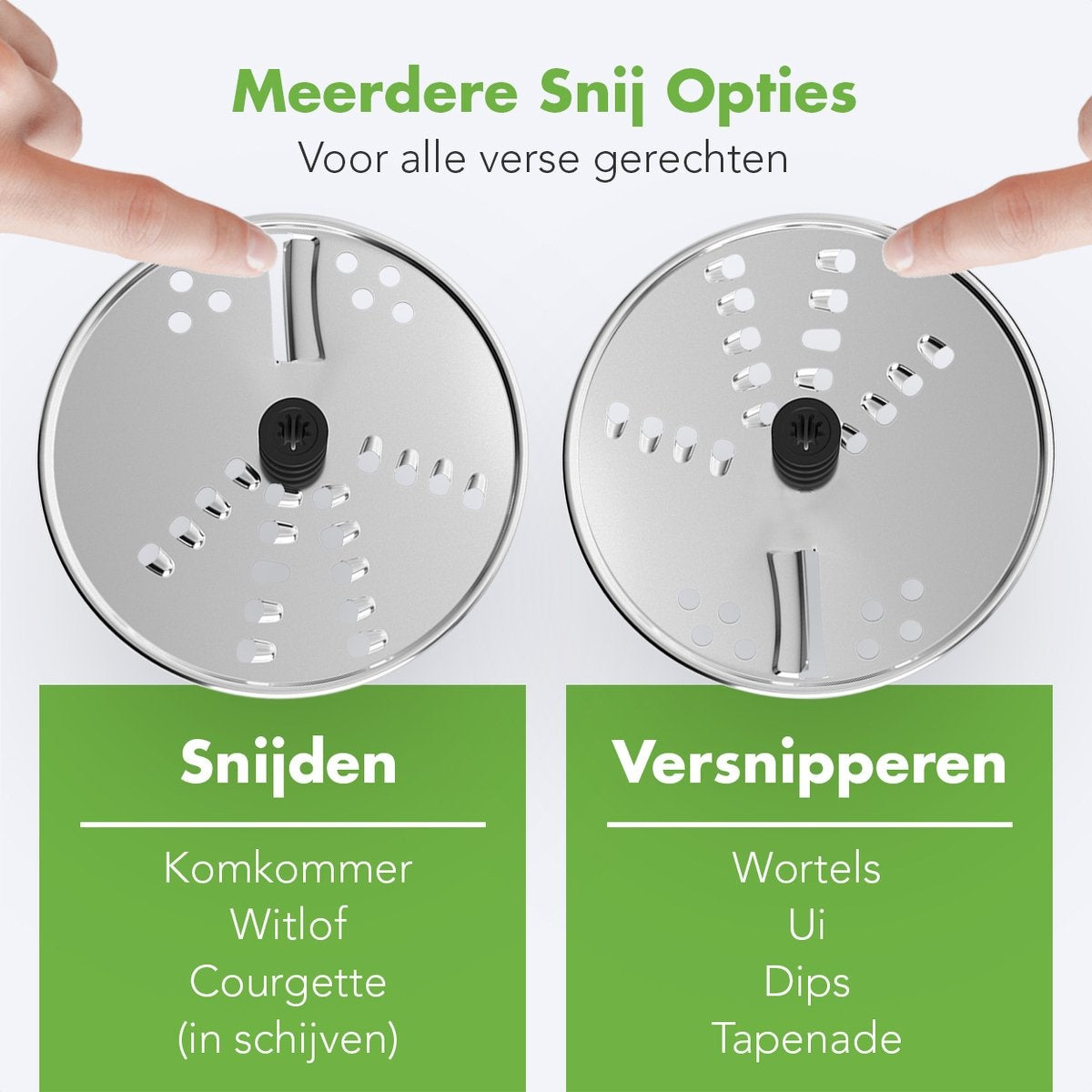 KitchenBrothers Foodprocessor – 4-in-1 Keukenmachine met Blender, Smoothie Blender, Hakmolen en Koffie- & Kruidenmolen – Compact en RVS