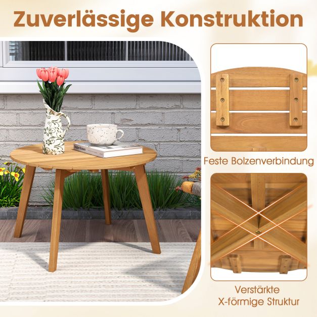 Coast Ronde Bijzettafel van Acaciahout – Ø 62 x 40 cm – Naturel