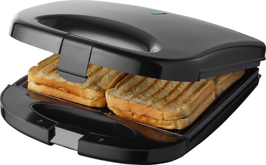 Tomado TGS4000B - XXL Tosti ijzer - 4 tosti's - Tosti apparaat - Panini grill - PFAS vrij - 1200W - Zwart