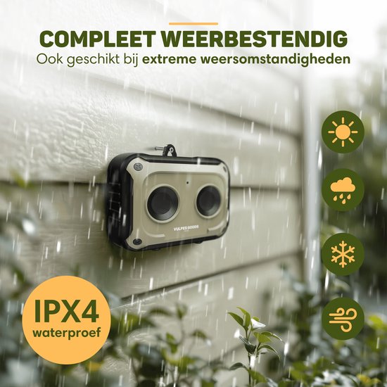 Vulpes Goods® Pets Anti Blaf Apparaat MINI PRO - Ultrasone - Oplaadbaar & Automatische Werking - Voor Alle Honden - Waterproof - 2 Krachtige Speakers - Zonder Schok - Binnen & Buiten