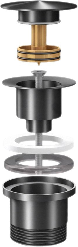 Mirlux Luxe click waste afvoerplug 1¼" - Mat Zwart