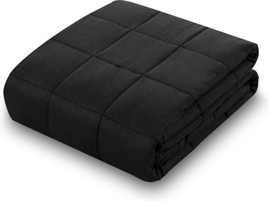 Vonia Verzwaringsdeken 7 kg - Verzwaarde Deken - Weighted Blanket - 150 x 200 cm – Zwart