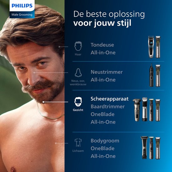Philips Shaver 3000 Series S3343/13 - Elektrisch scheerapparaat – met trimmer – mannen - Donkergrijs