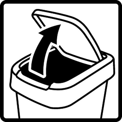 Rotho Twist Prullenbak met Deksel, 50 Liter, Zwart/Zilver, BPA-vrij