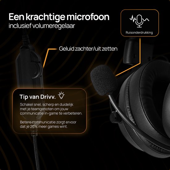 Drivv. PRO Gaming Headset met Microfoon - Game Headset - Geschikt voor PS4, PS5, Xbox One, Xbox Series en PC