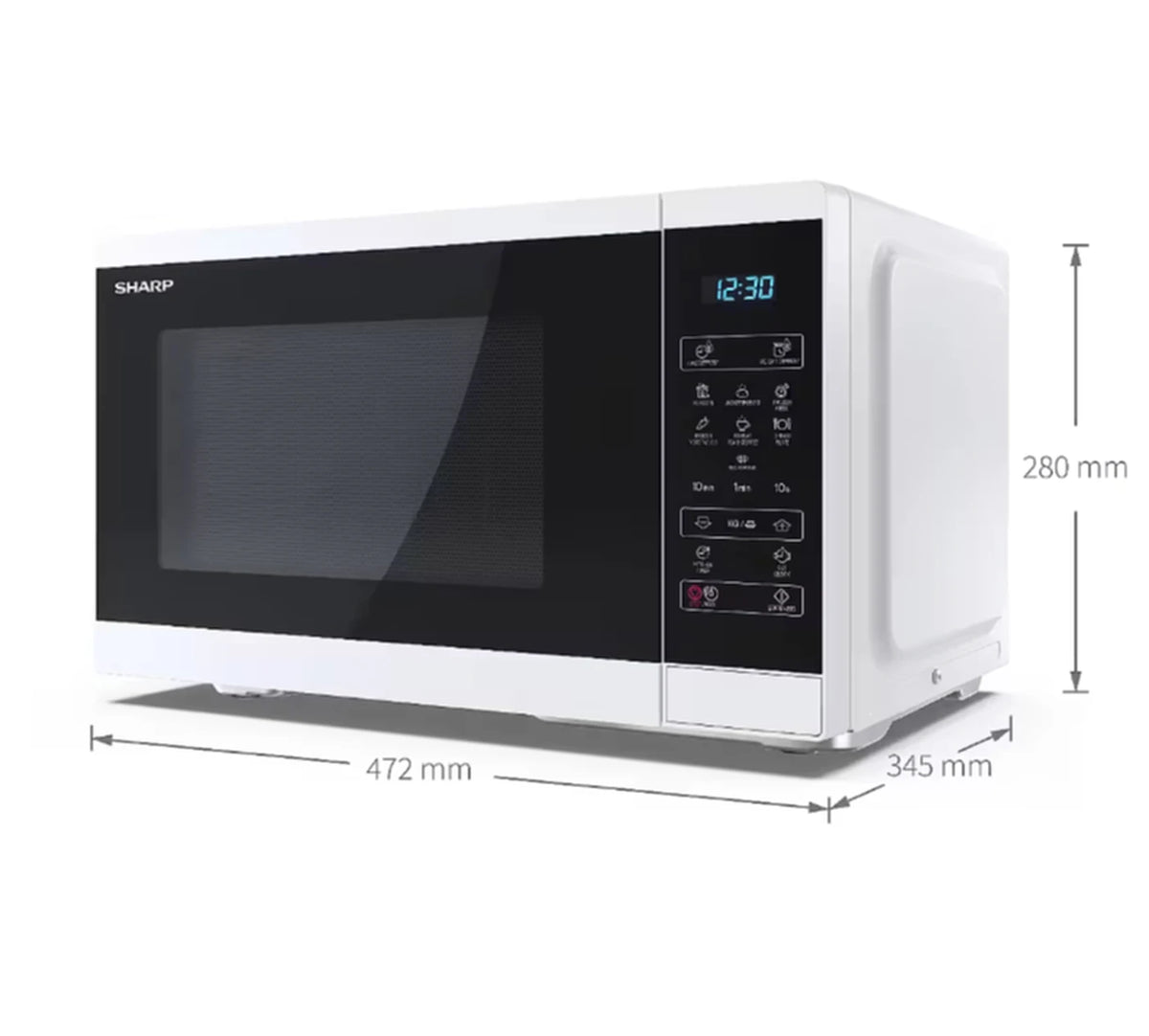 Sharp YC-MS252AE-W Solo Magnetron 25 Liter - 900 W - Touchbediening met Automatische Programma's - Draaiplateau 28,8 cm - Wit