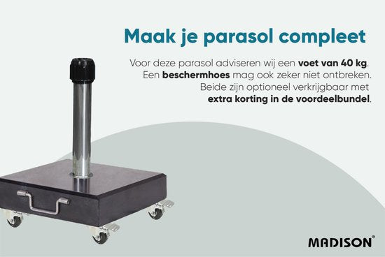 Madison - Parasol Rond - 300cm - Taupe