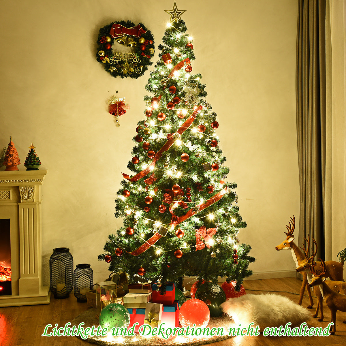 Coast Kunstkerstboom met Metalen Voet - 210cm - Groen
