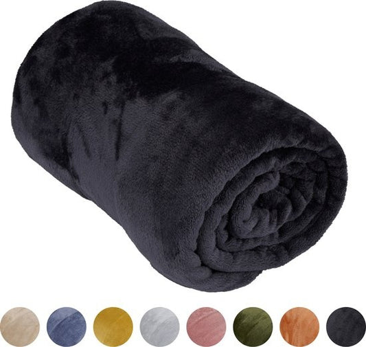 Arti Casa Fleece Deken 150 x 200 cm - Plaid - Super Zacht - Zwart