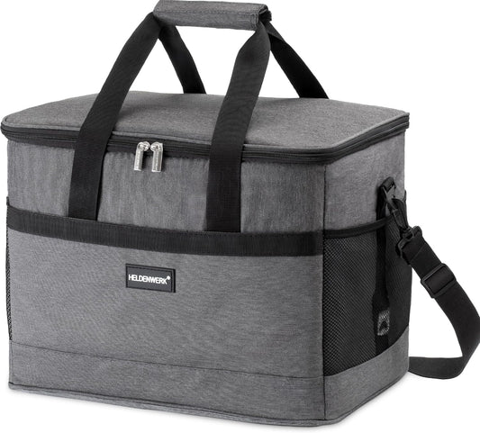 Heldenwerk Koeltas - 30L - 12 uur - 7 compartimenten - Grijs
