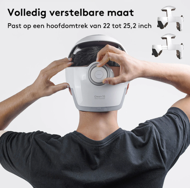 Breo iDream5s Elektrische Hoofdmassager - Wit - Oog- & Nekmassage met Warmte