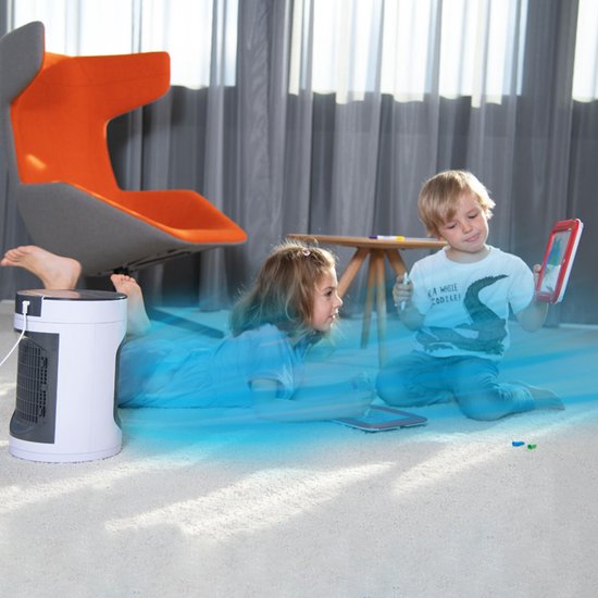 Livington SmartChill wit - draagbare luchtkoeler - waterkoeling - luchtkoeler - 3 snelheden - voor 12 uur koeleffect