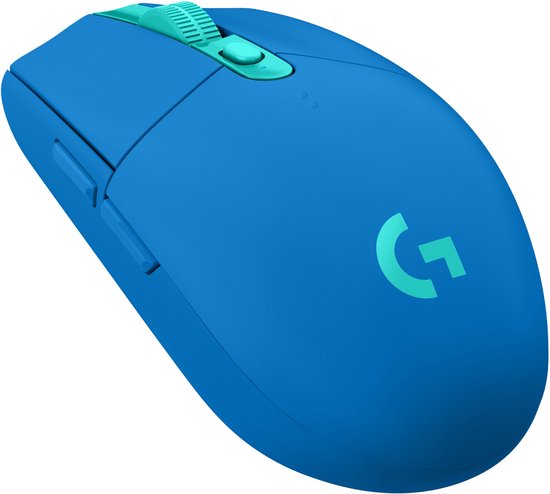 Logitech G305 Lightspeed Gaming-muis Bluetooth Optisch Blauw 6 Toetsen 12000 dpi Verlicht, Ergonomisch