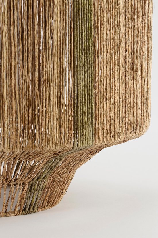 Mica Decorations Liliano Lantaarn - H51 x Ø40 cm - Jute - Donkergroen